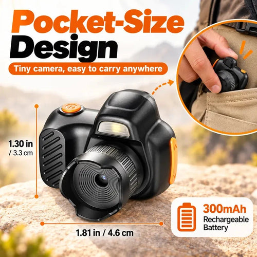 Compact Pocket HD Camera - Capture Every Adventure in Stunning 1080P