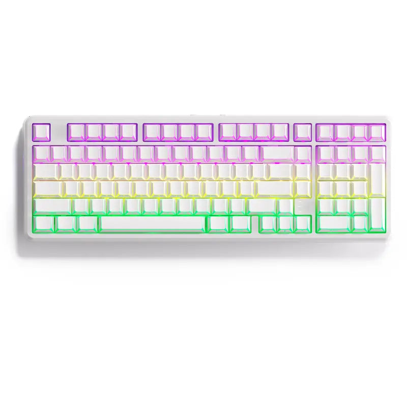 Experience Ultimate Typing with the XVX M98 Lumina Full-Size Mechanical Keyboard – Tri-Mode Connectivity, Hot-Swappable Switches, and Stunning RGB Backlighting for Work and Gaming!
