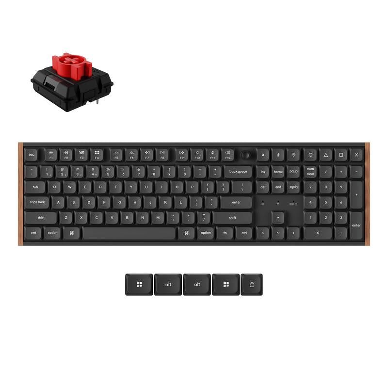 Keychron K5 Ultra 8K Full-Size Low-Profile Gaming Mechanical Keyboard with Knob, Tri-Mode 2.4Ghz Wireless-Bluetooth 5.2-USB-C Wired, Hotswap for Laptop, Mac, Computer Keyboards